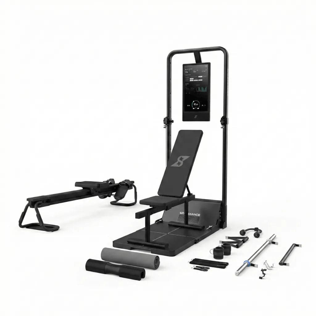 Academia em Casa Multifuncional 8 em 1 com 12 acessórios Bivolt