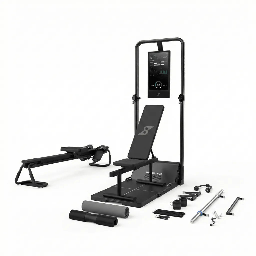 Academia em Casa Multifuncional 8 em 1 com 12 acessórios Bivolt - Com Tela - Imagem 1