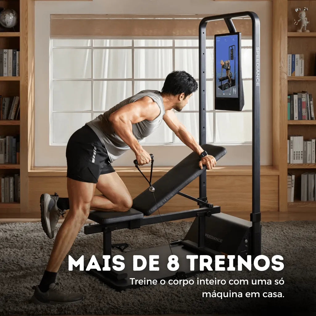 Academia em Casa Multifuncional 8 em 1 com 12 acessórios Bivolt - Com Tela - Imagem 2