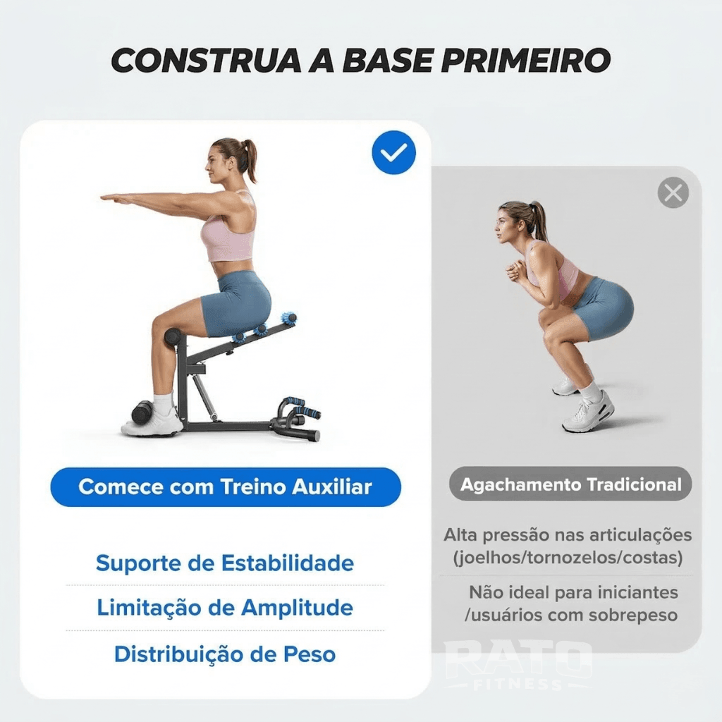 Aparelho Compacto de Agachamento Multifuncional 3 em 1 para Pernas e Glúteos - Preto Azul - Imagem 5