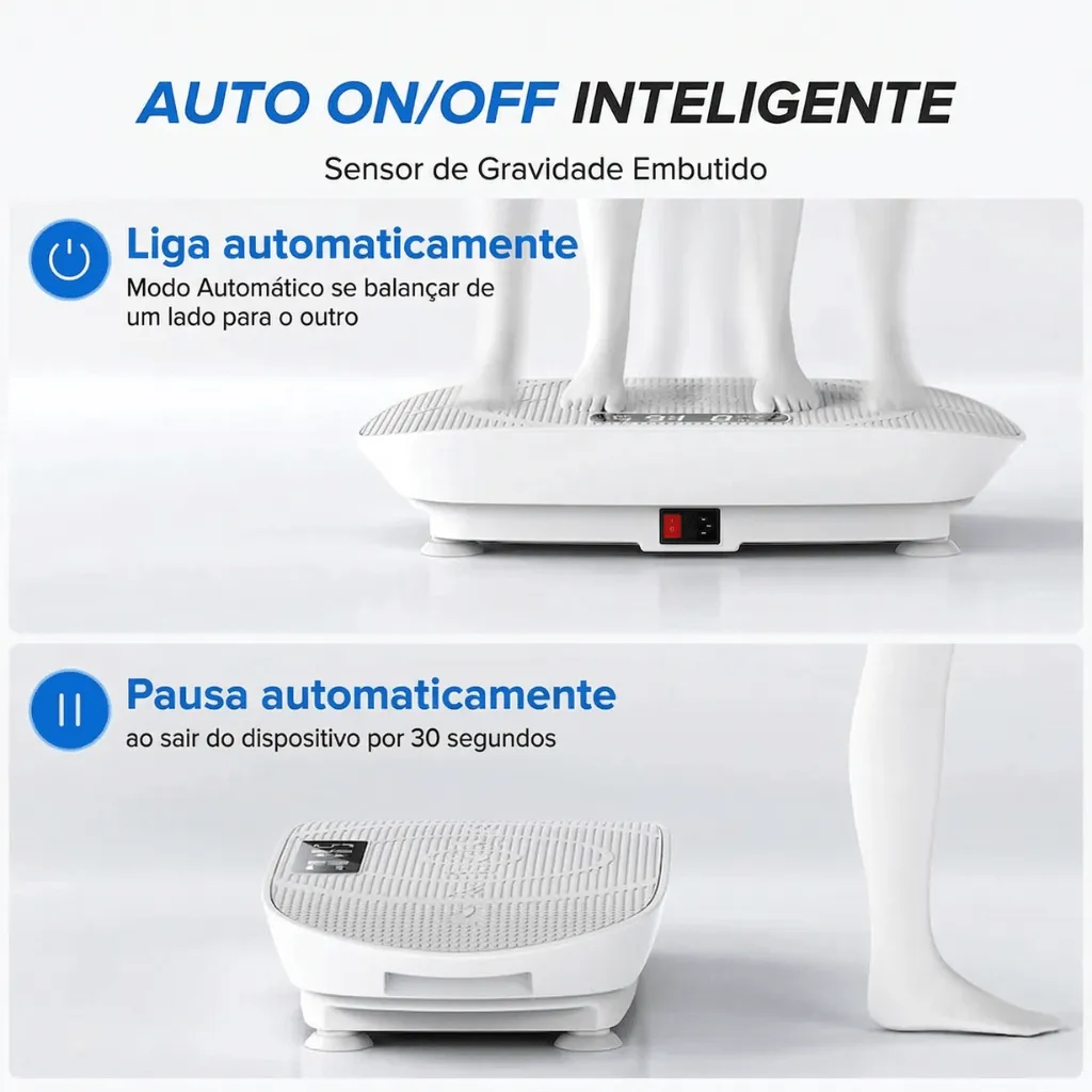 Plataforma Vibratória Portátil para Corpo Inteiro - Branco - Imagem 3