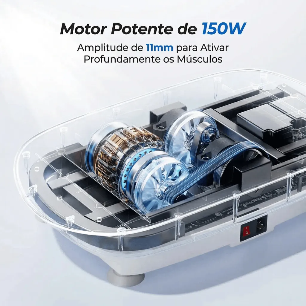 Plataforma Vibratória Portátil para Corpo Inteiro - Branco - Imagem 4