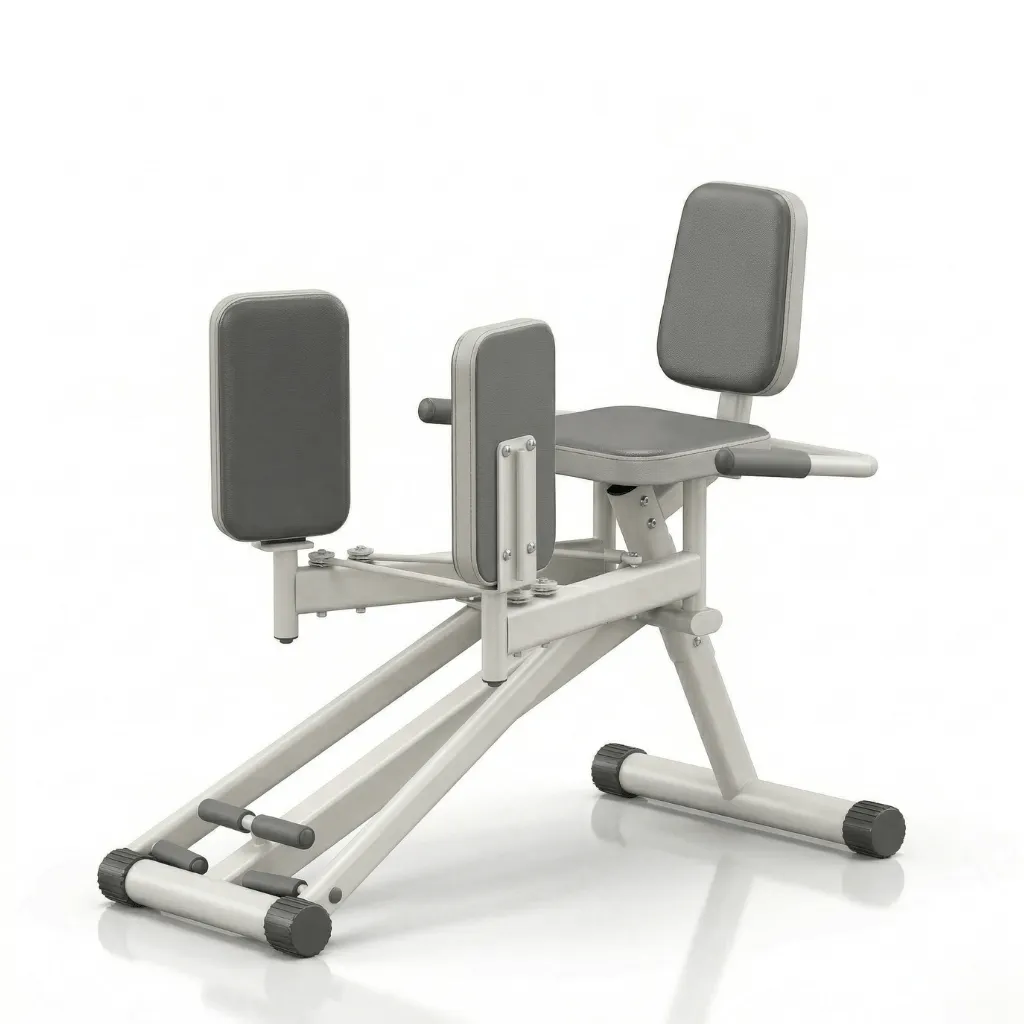 Máquina de Glúteos Abdutora Compacta Ajustável - Preto Vermelho - Imagem 8