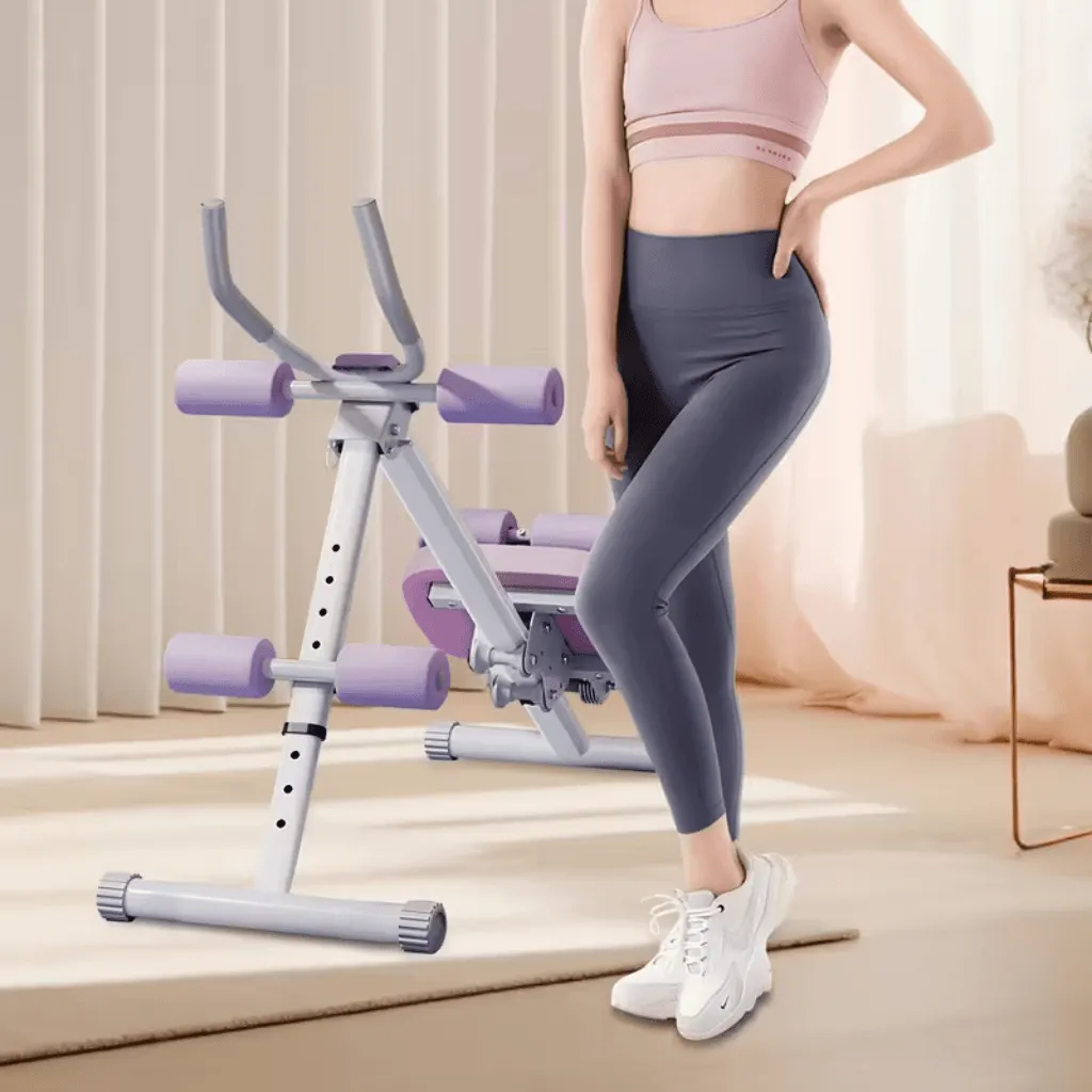 Aparelho Compacto de Treino 5 em 1 para Definição do Core - Branco Rosa - Imagem 2