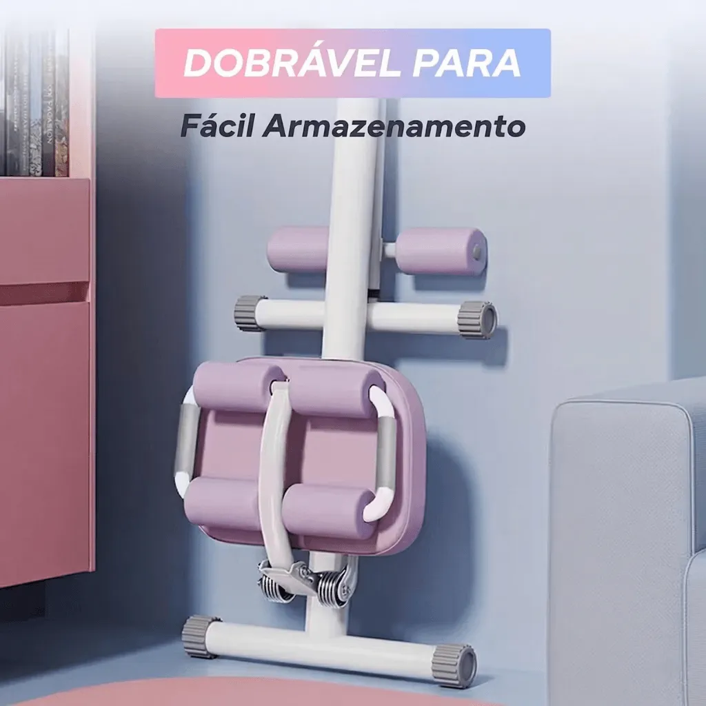 Aparelho Compacto de Treino 5 em 1 para Definição do Core - Branco Rosa - Imagem 8