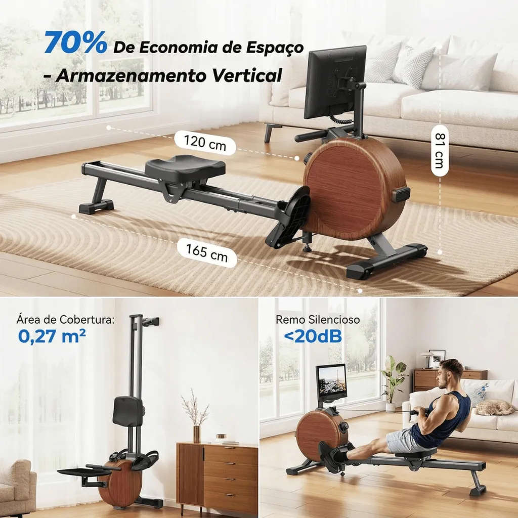 Remo Inteligente Profissional para Treino Completo em Casa - Com tela - Imagem 3