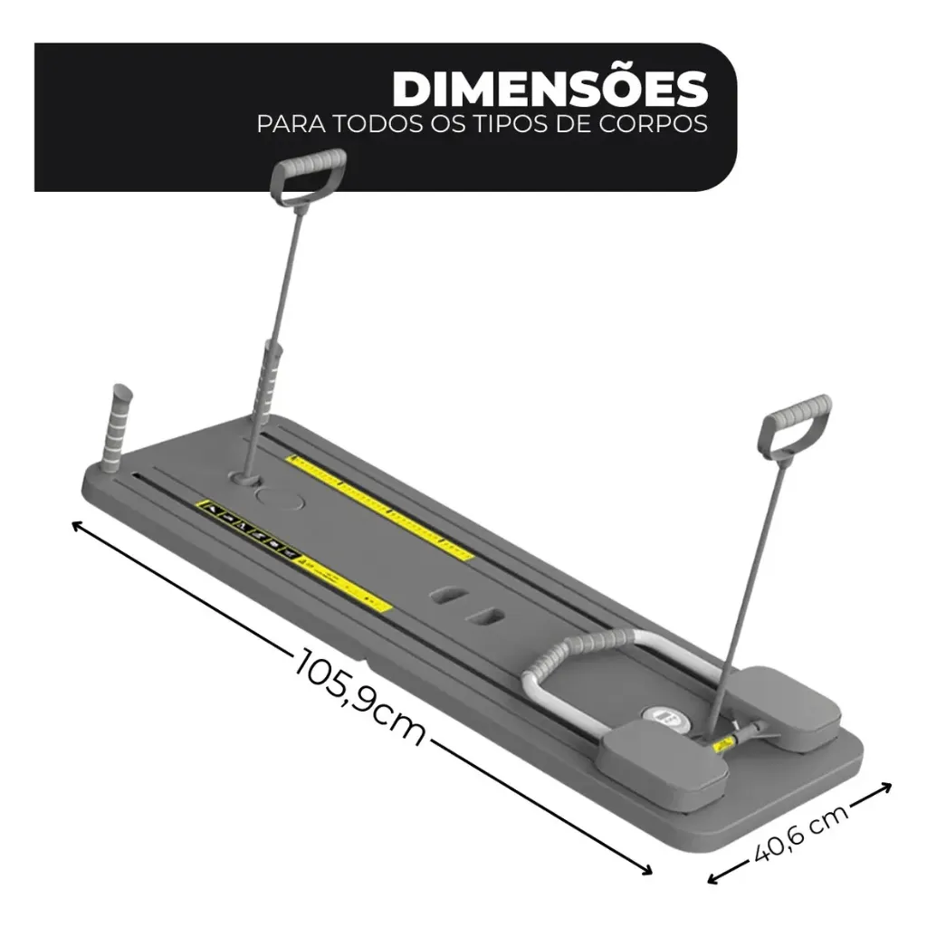 Kit Pilates 8 em 1 Dobrável para Treino Abdominal Core Braços e Pernas - Roxo - Imagem 19