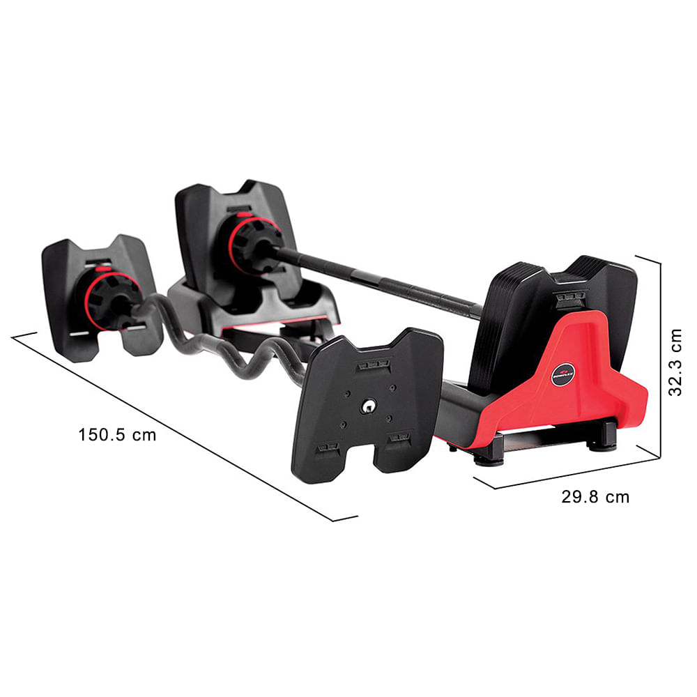 Barra Regulável BowFlex SelectTech 2080 - 9 a 36kg com Barra W - Imagem 3