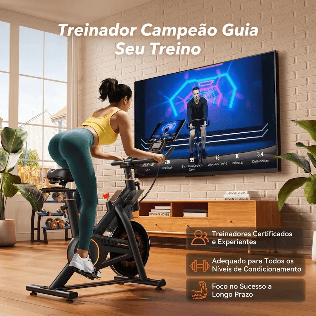 Bicicleta Ergométrica Compacta Ultra Silenciosa - Padrão - Imagem 5