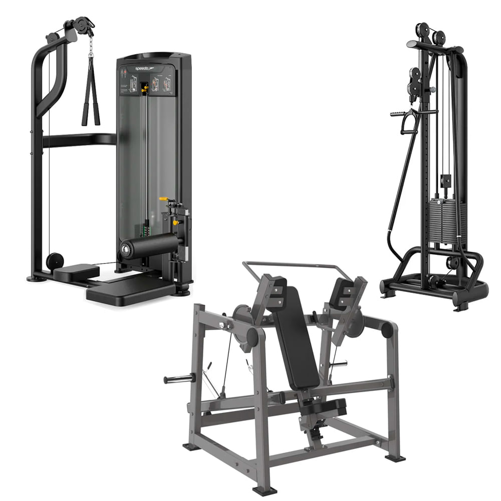 Kit Fitness: Abdominal Máquina + Polia Simples + Pullover Articulado - Imagem 1