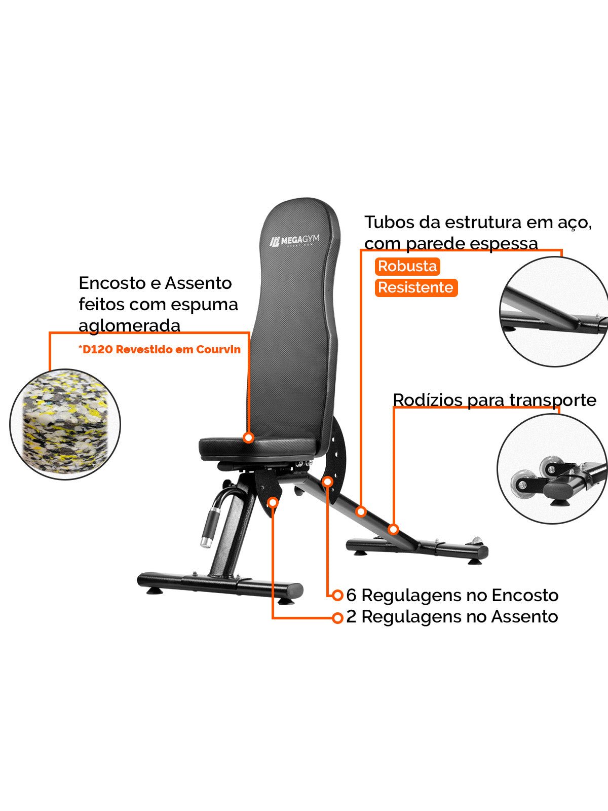 Banco Livre Ajustável Profissional M1 - Imagem 9