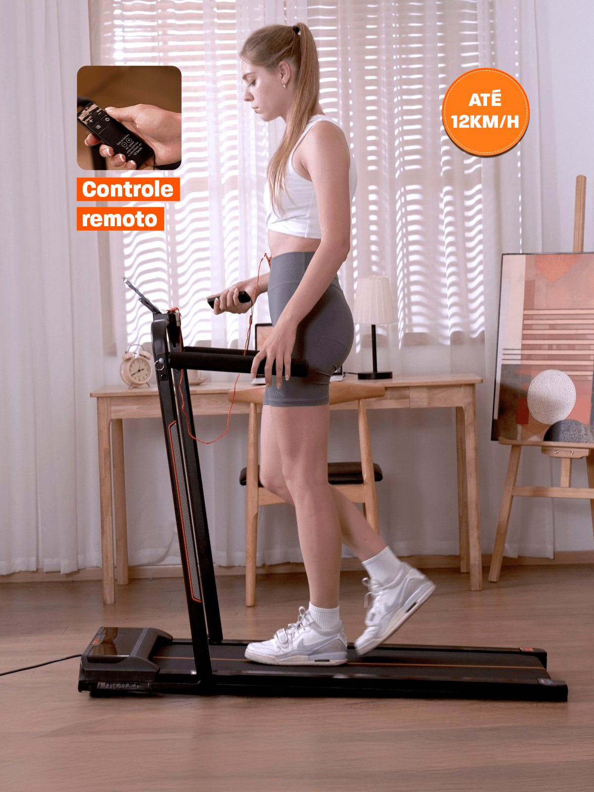 Esteira Ergométrica Elétrica Dobrável Pace Full 12km/h | Motor 2.0 HP | Suporta até 110kg - Imagem 5