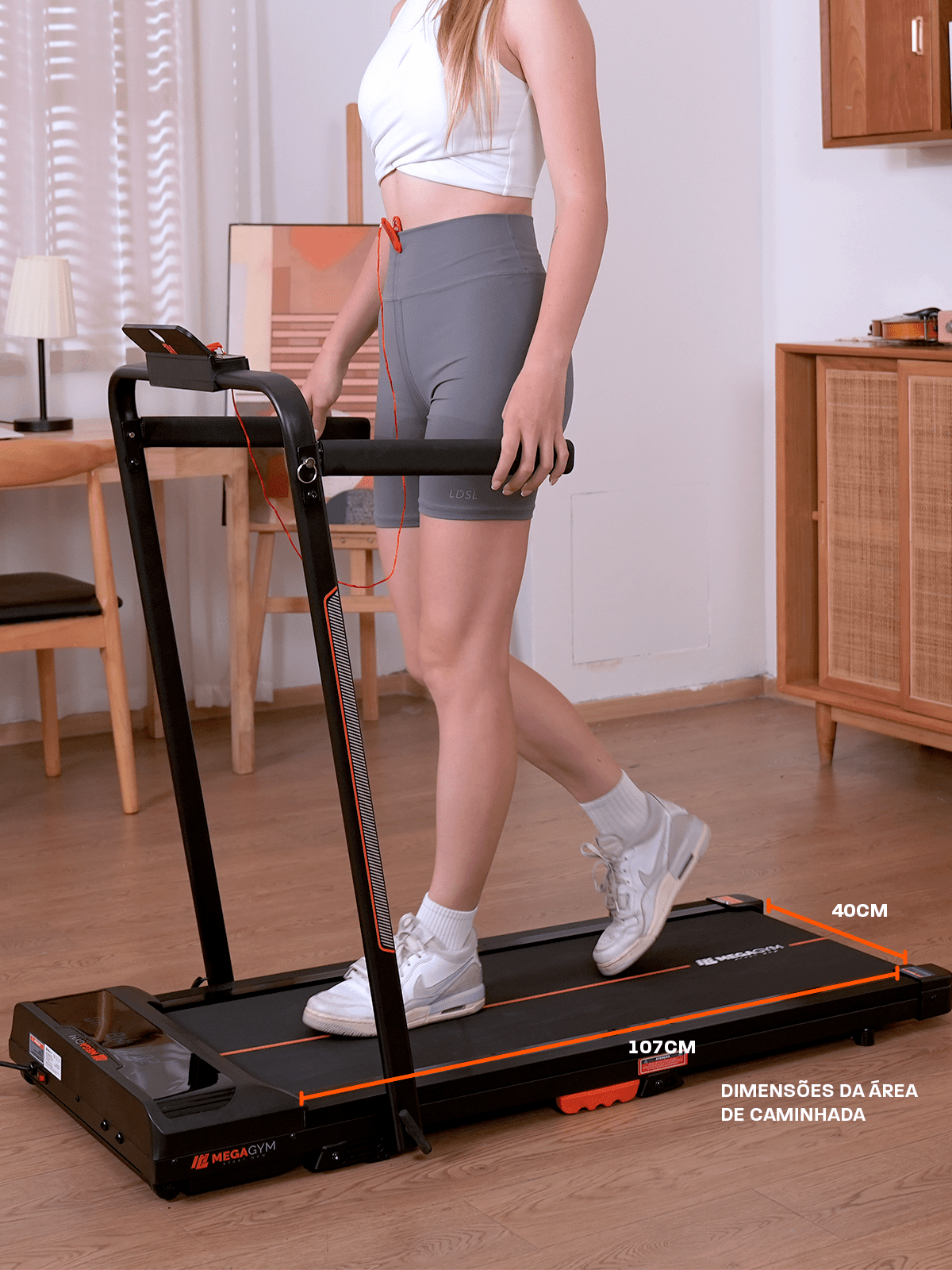 Esteira Ergométrica Elétrica Dobrável Pace Full 12km/h | Motor 2.0 HP | Suporta até 110kg - Imagem 6