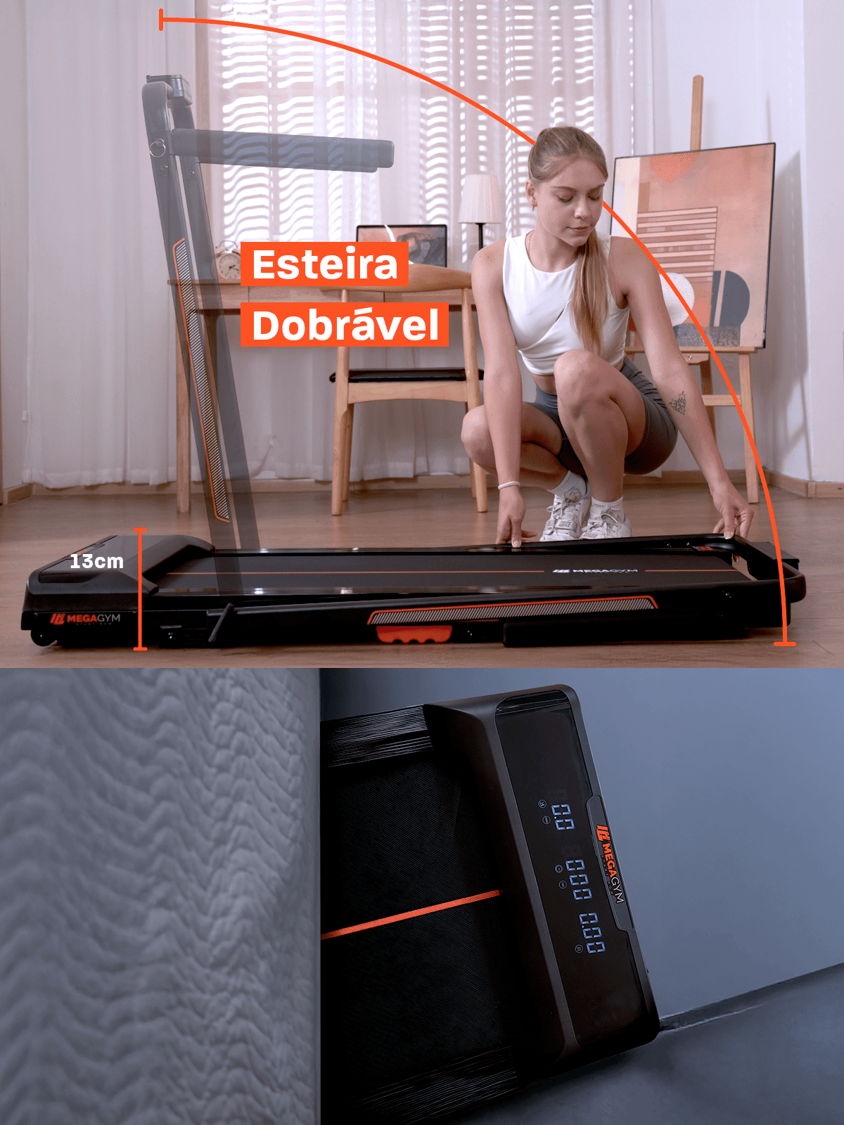 Esteira Ergométrica Elétrica Dobrável Pace Full 12km/h | Motor 2.0 HP | Suporta até 110kg - Imagem 8