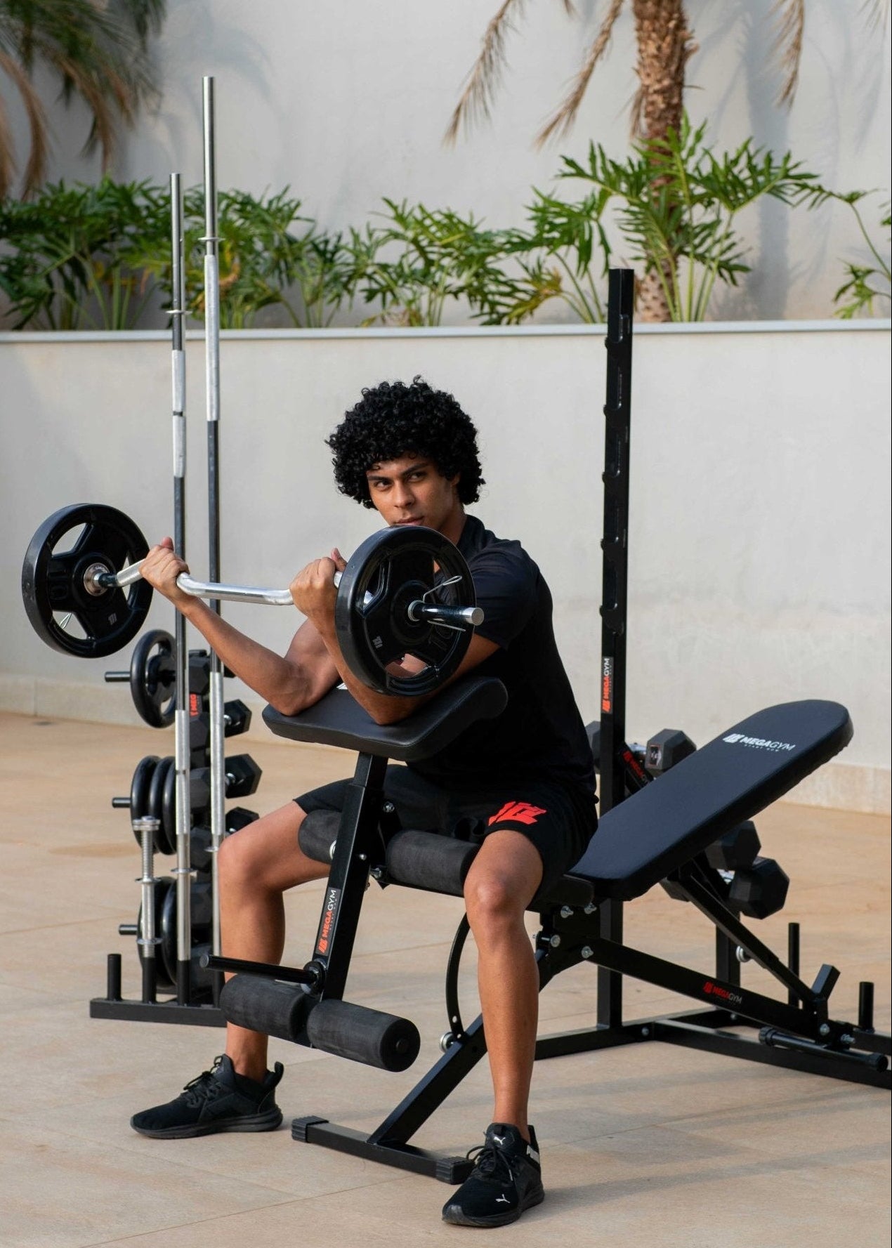 Banco Regulável 10x1 com Cadeira Extensora + Scott + Rack Agachamento - Imagem 2