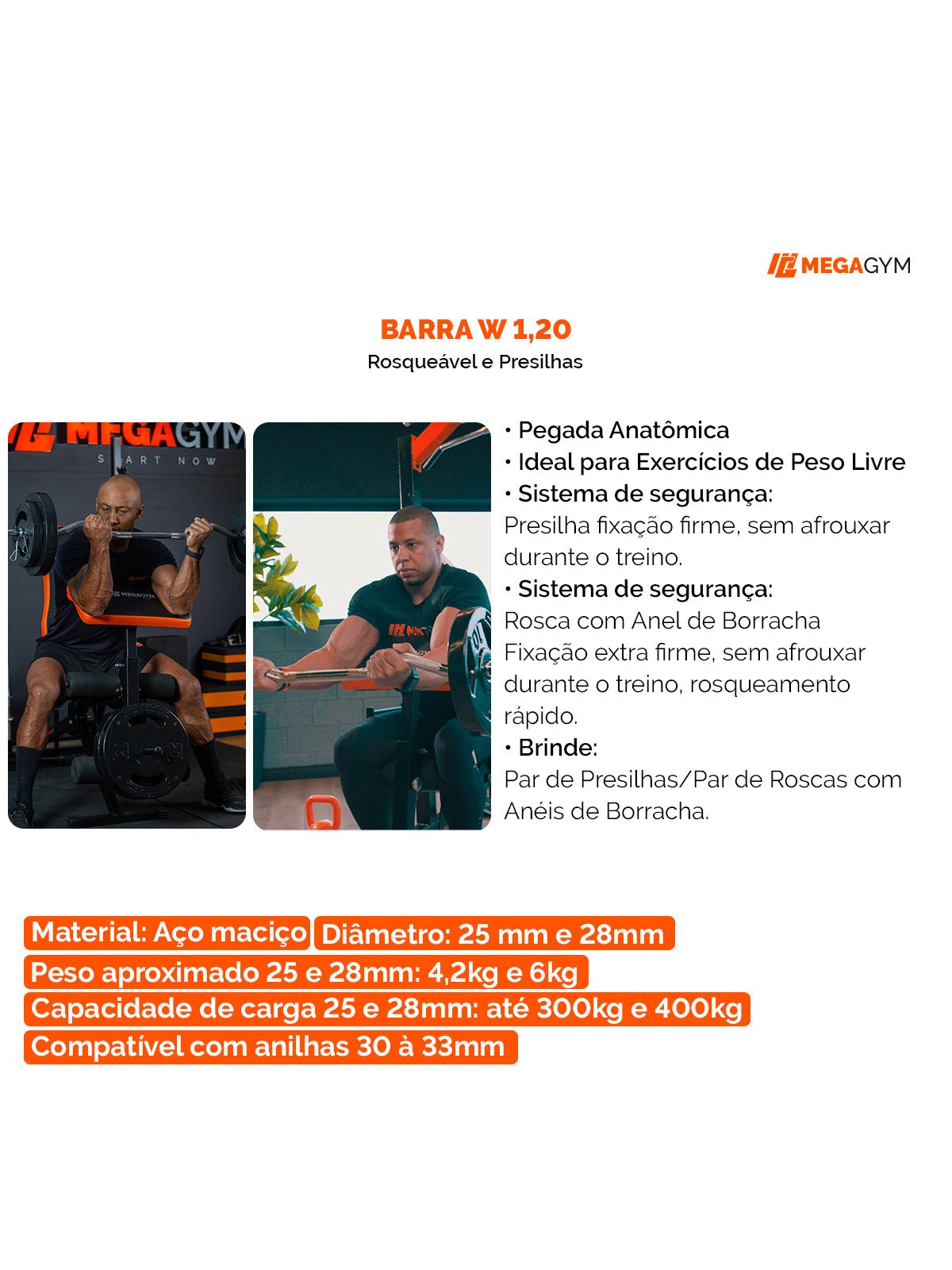 Kit Barras De Musculação + 40Kg De Anilhas + Suportes - Imagem 3