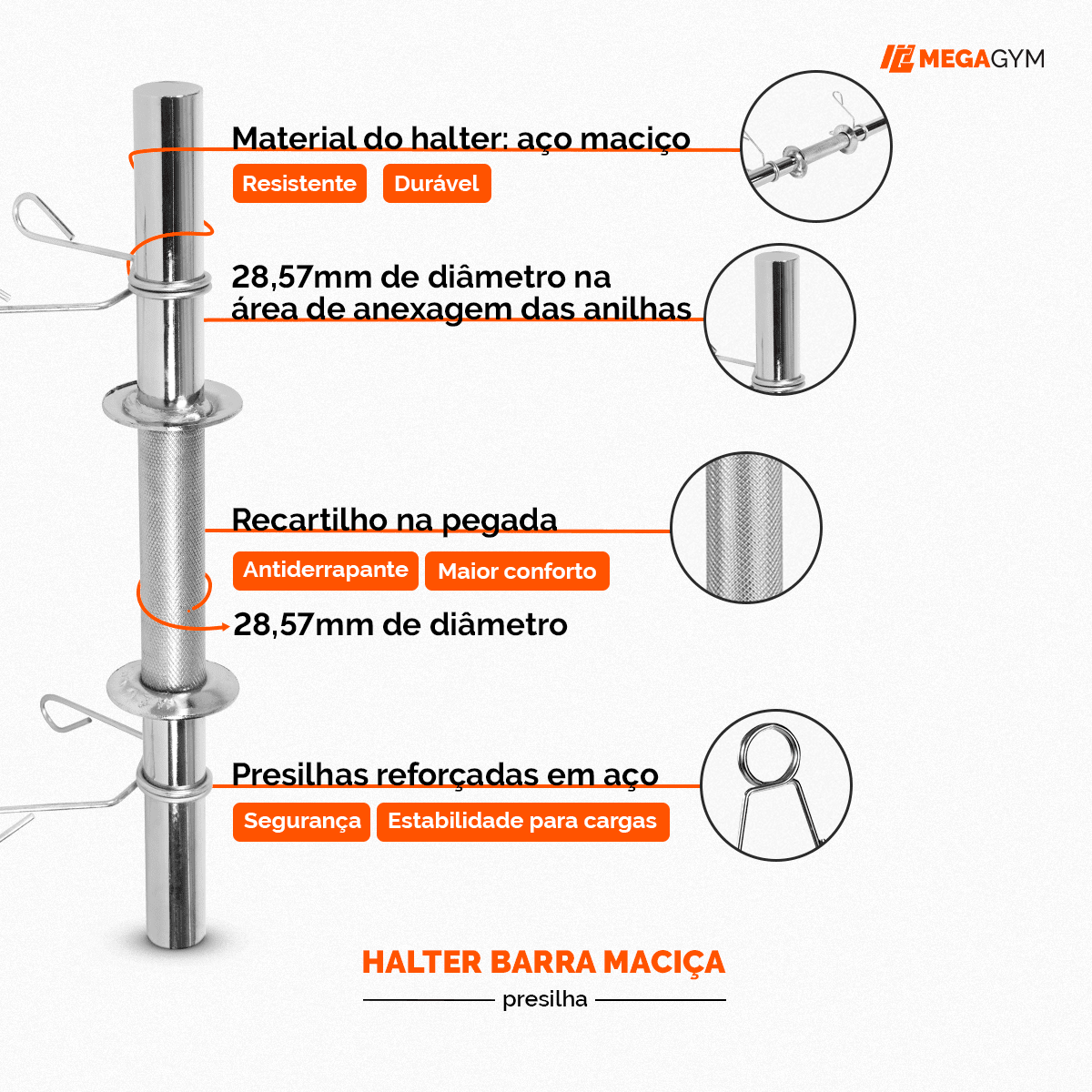 Kit Treino Com Par Halteres Barra 40cm + 24kg Anilhas Sport Pintadas - Imagem 4