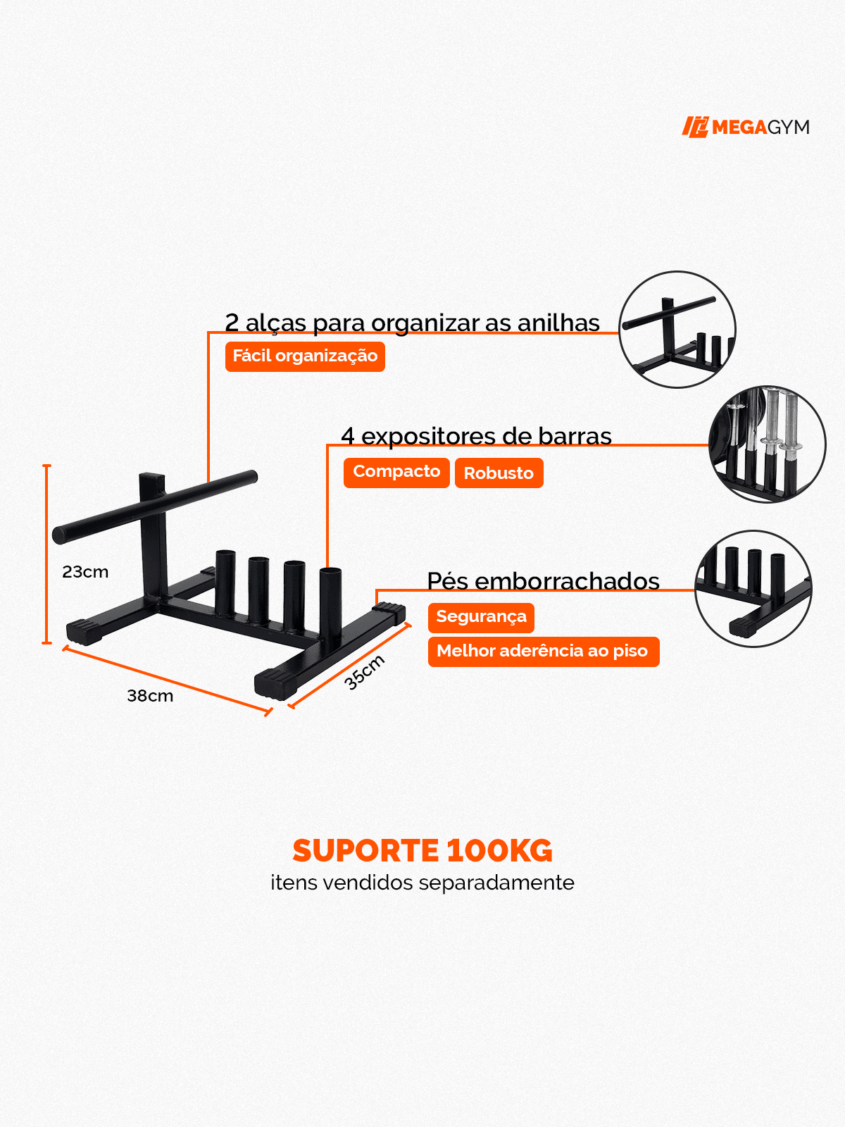 Suporte Expositor De Anilhas Barras E Halteres - Imagem 11