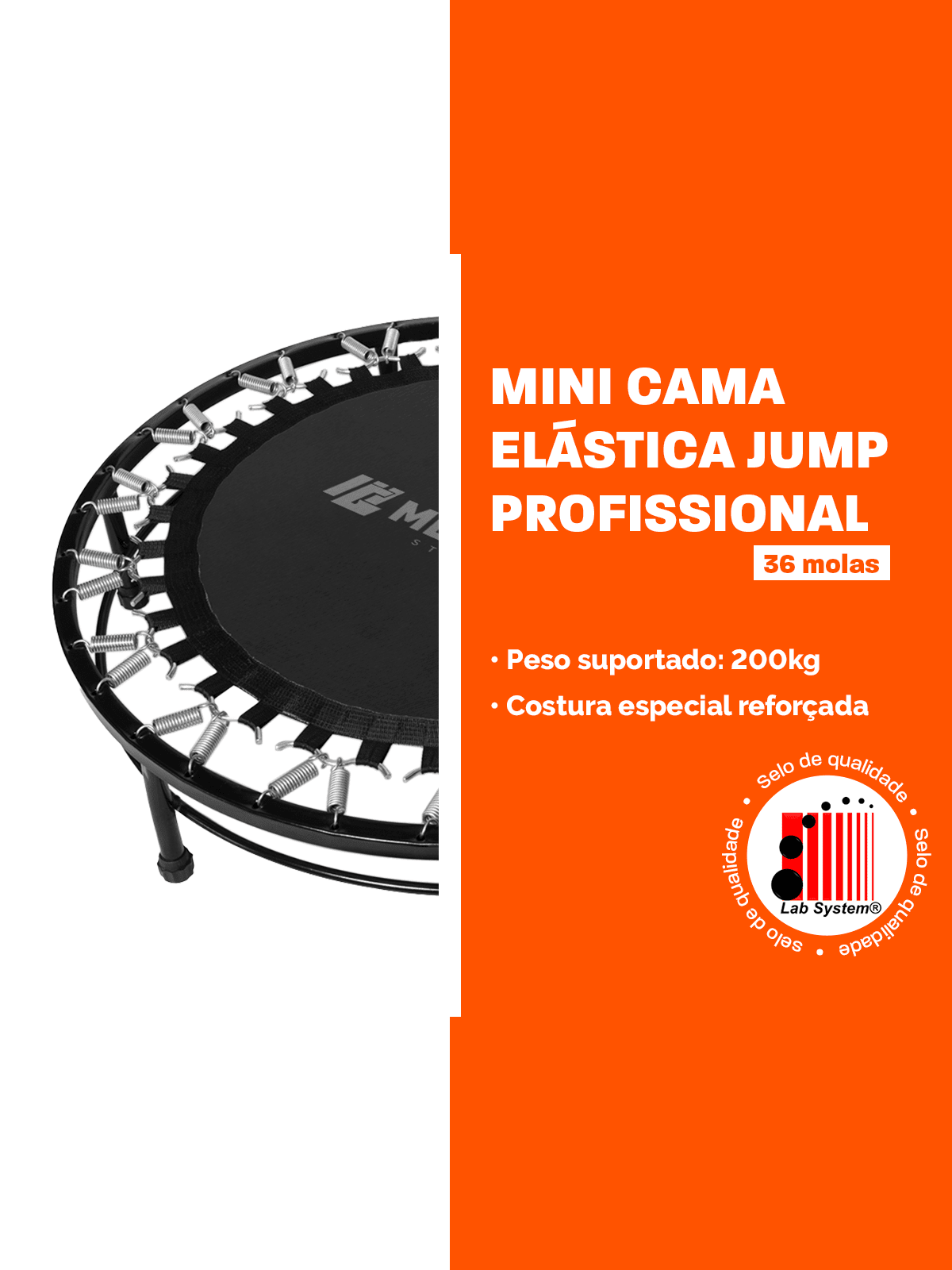 Mini Jump Trampolim Profissional 36 Molas - Imagem 4