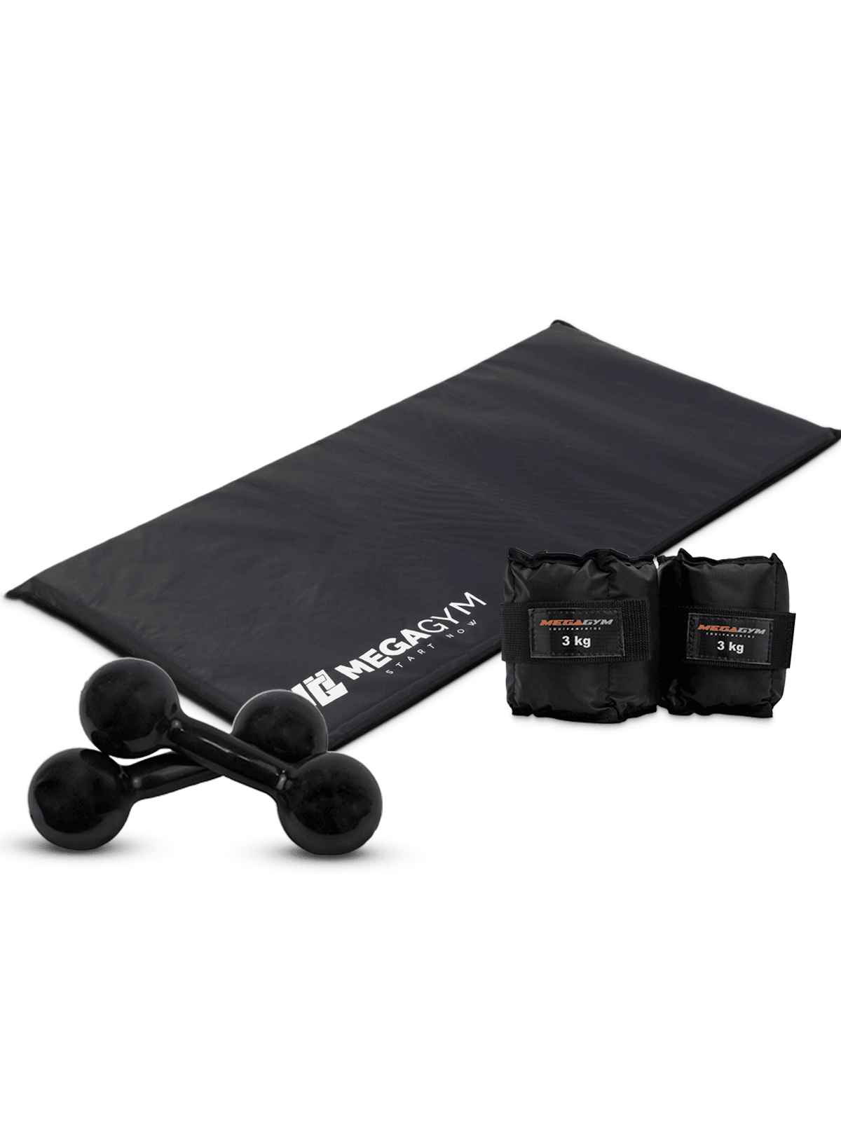 Kit Power Paula com Colchonete + Par de Caneleiras + Par de Halter Bola Emborrachado - Imagem 2