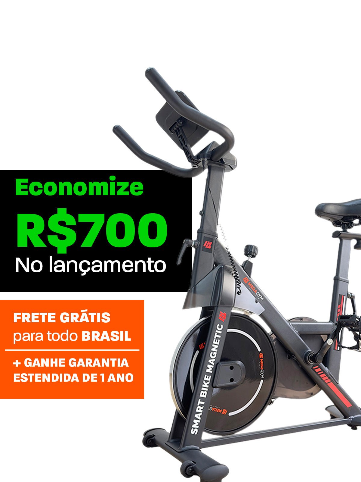 Bicicleta Ergométrica Smart Bike Magnetic RatoFitness - Imagem 7