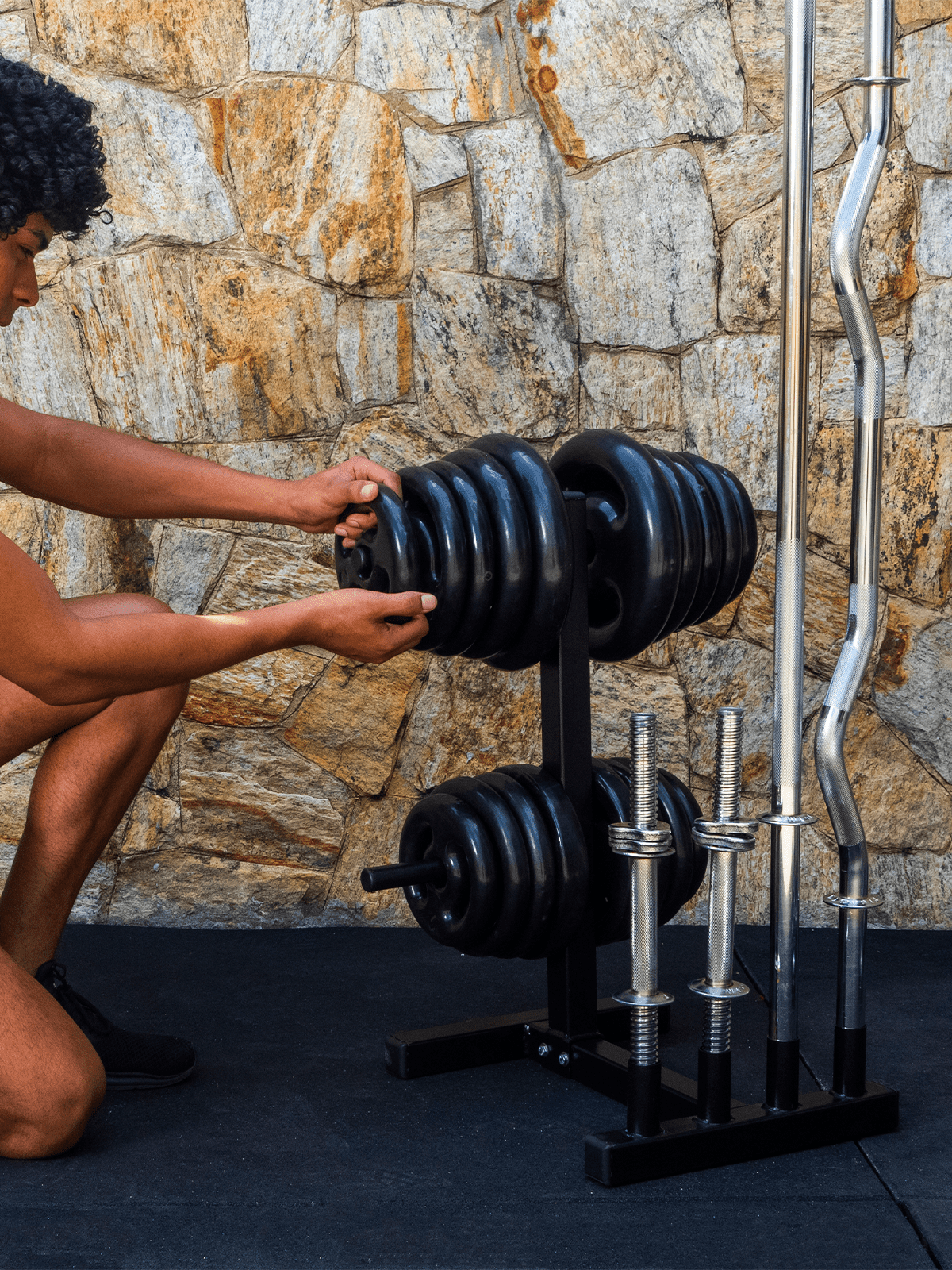 Suporte Profissional P/ Barras E Anilhas 300kg - Imagem 6