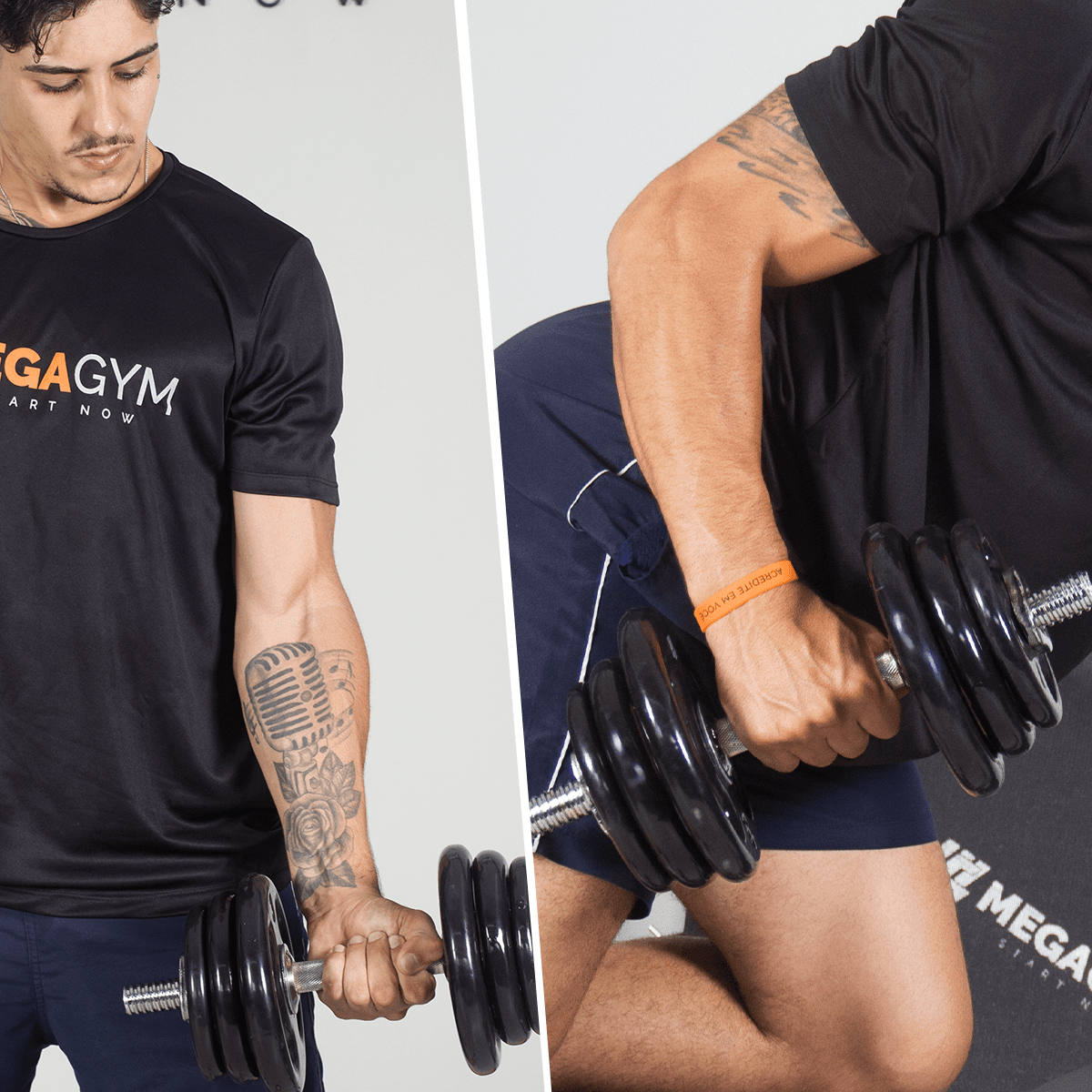 Kit Par Halteres De Academia Rosqueáveis E Anilhas - Imagem 3