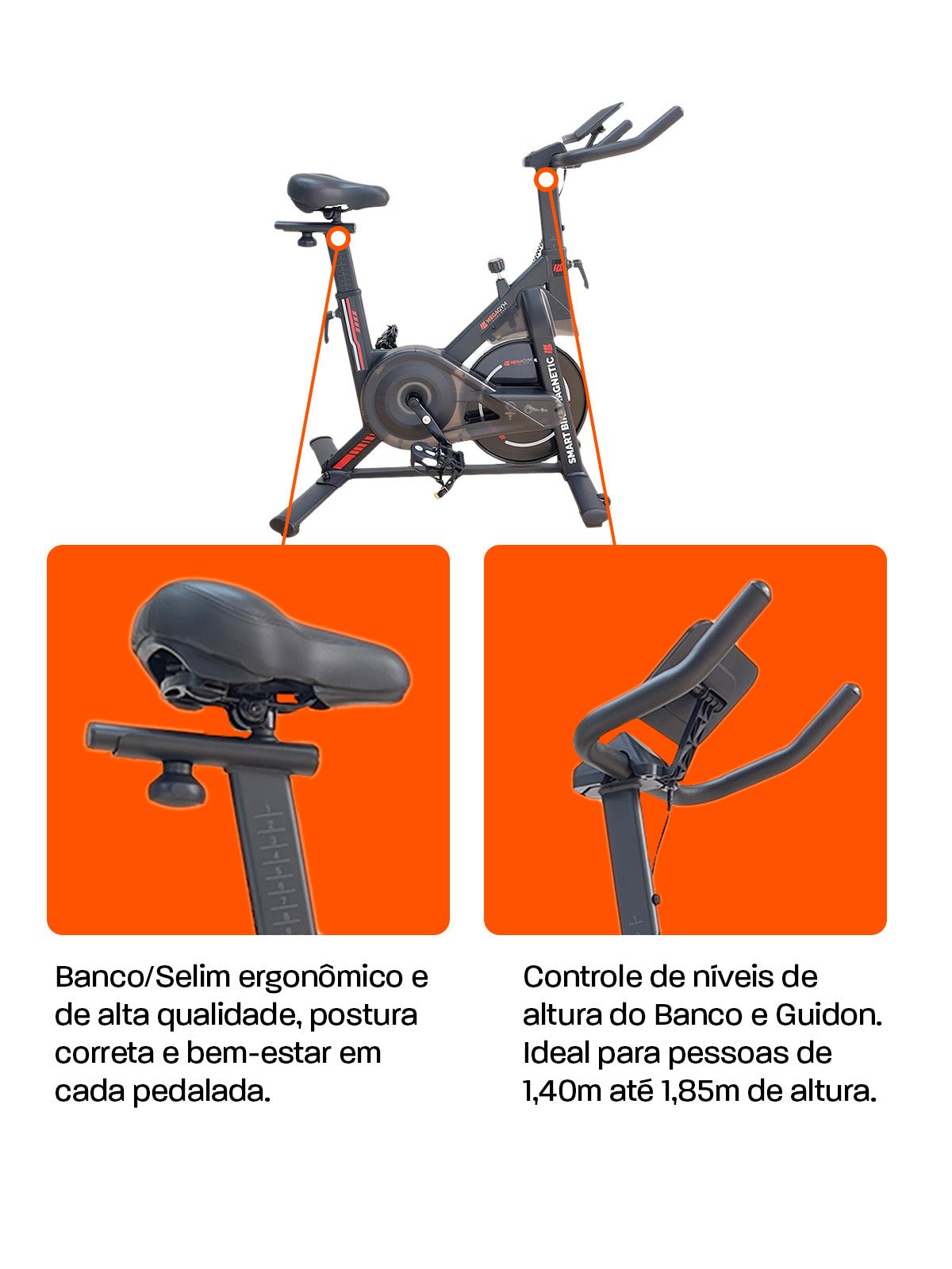 Bicicleta Ergométrica Smart Bike Magnetic RatoFitness - Imagem 10
