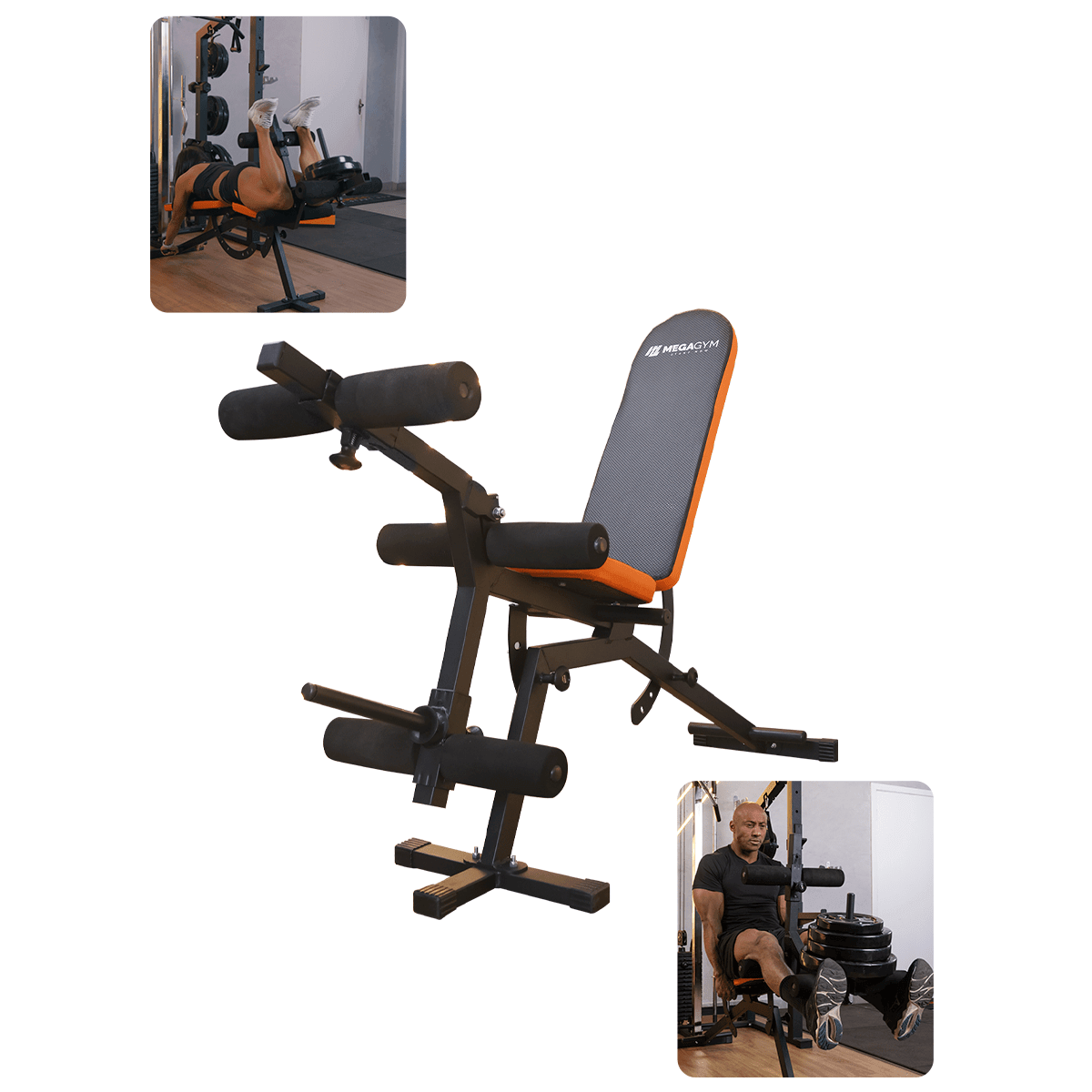 Banco Supino Regulável Com Cadeira Extensora E Mesa Flexora Ajustáveis - Imagem 14