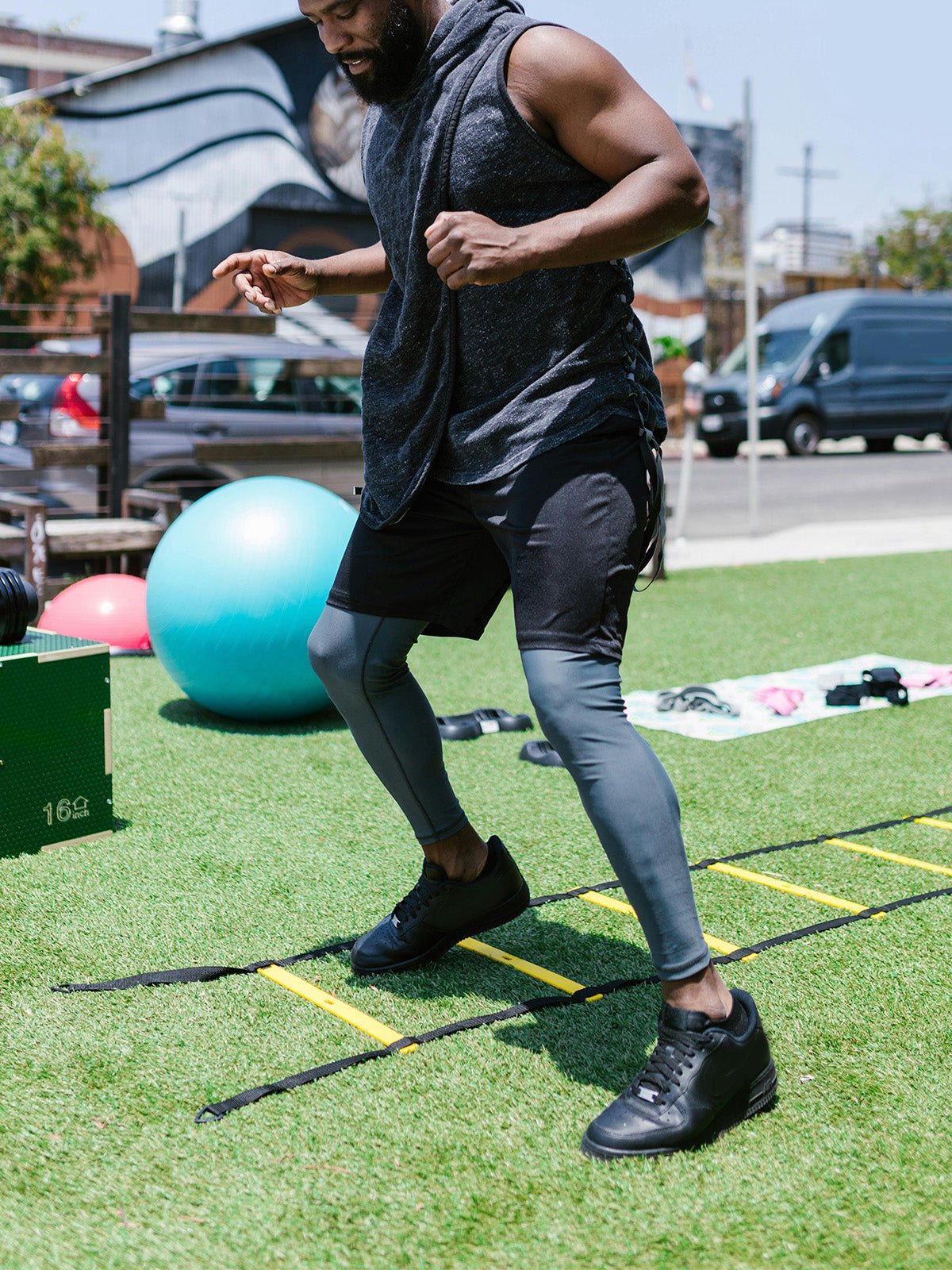 Escada De Agilidade Com Degraus Ajustáveis Para Treino Funcional - Imagem 6