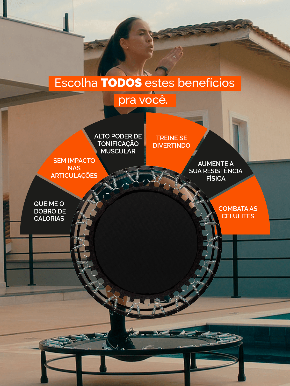 Mini Jump Trampolim Profissional 32 Molas - Imagem 2