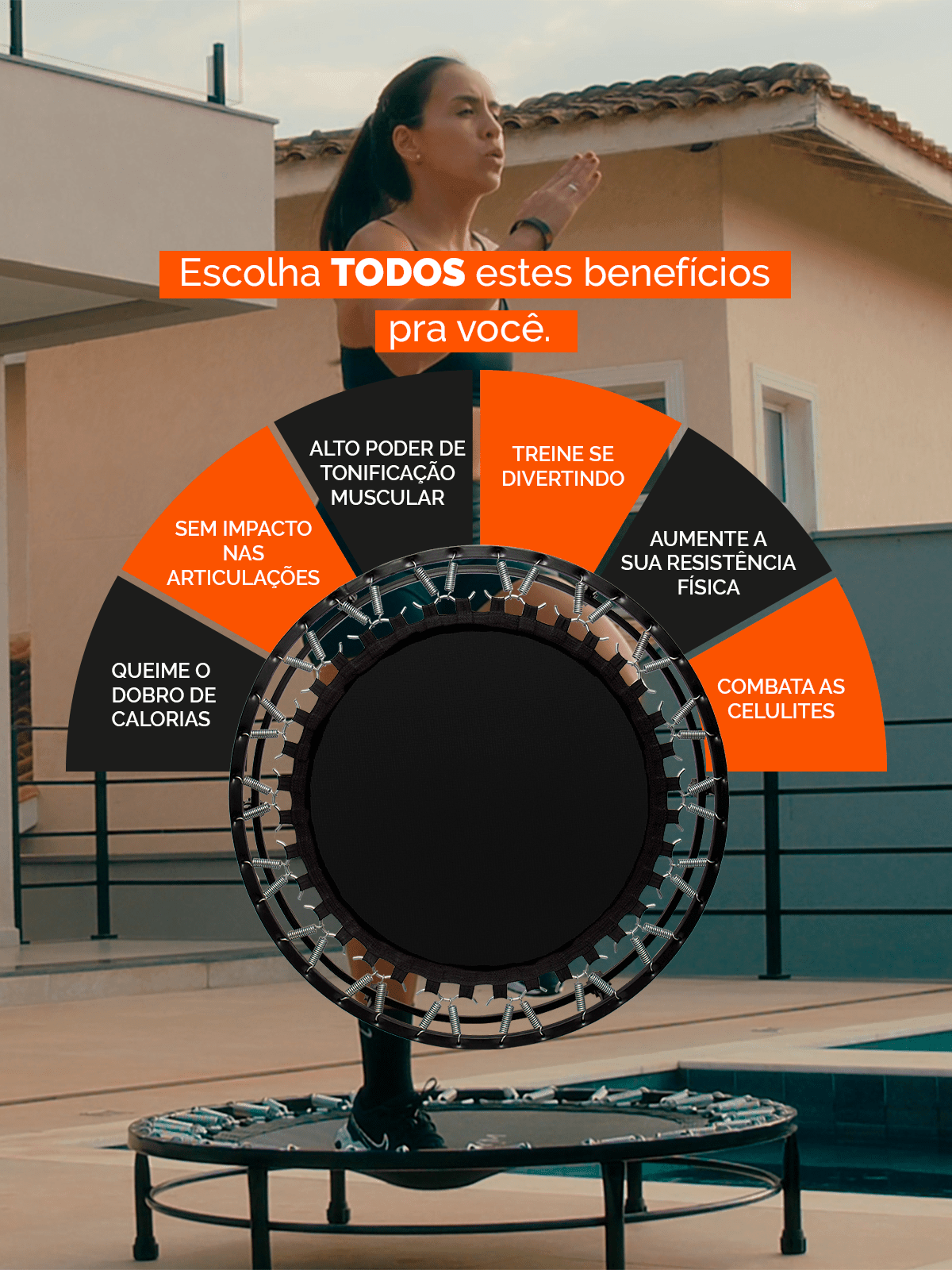 Mini Jump Trampolim Profissional 36 Molas - Imagem 2