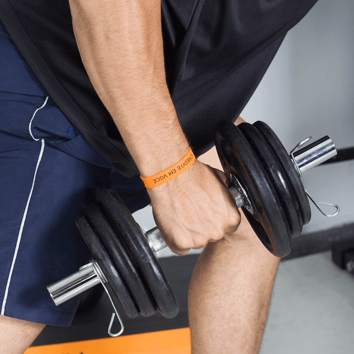 Kit Treino Musculação Par Halter Maciço + 20kg Anilha Emborrachada - Imagem 10