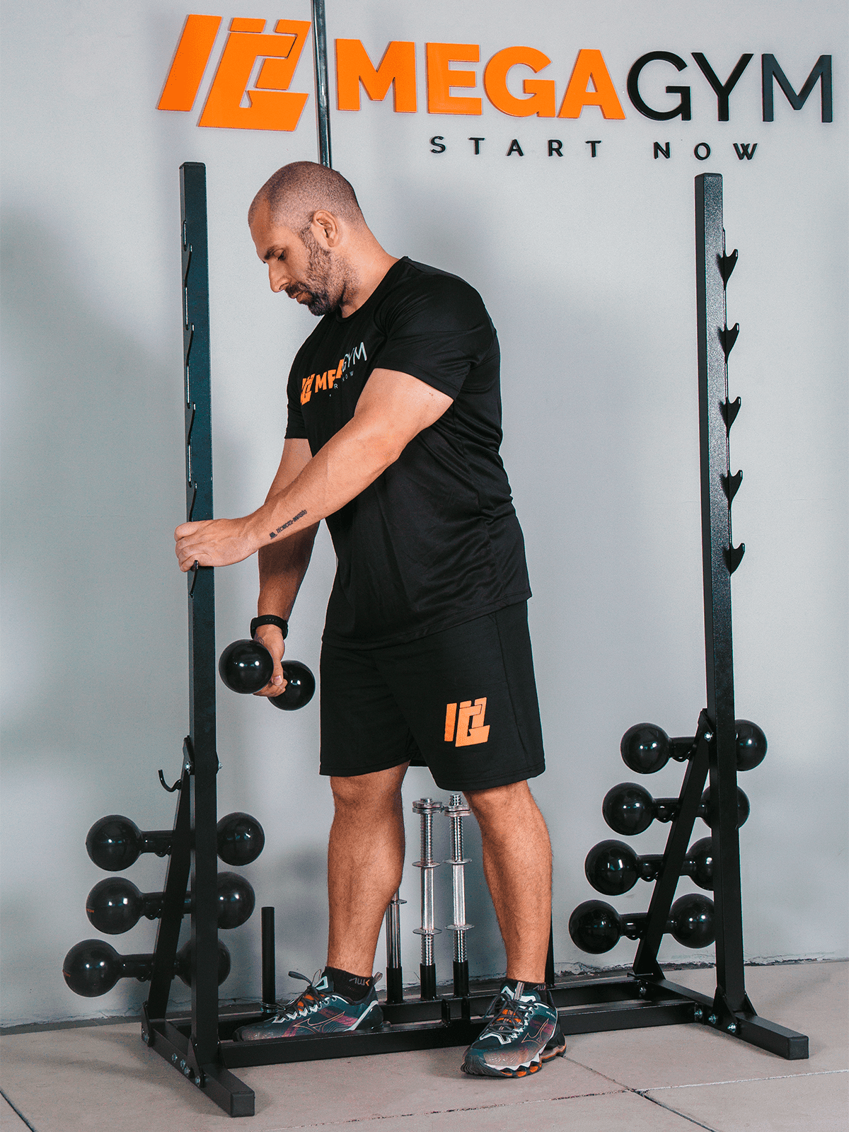 Rack Expositor De Anilhas Barras e Halteres - Imagem 2