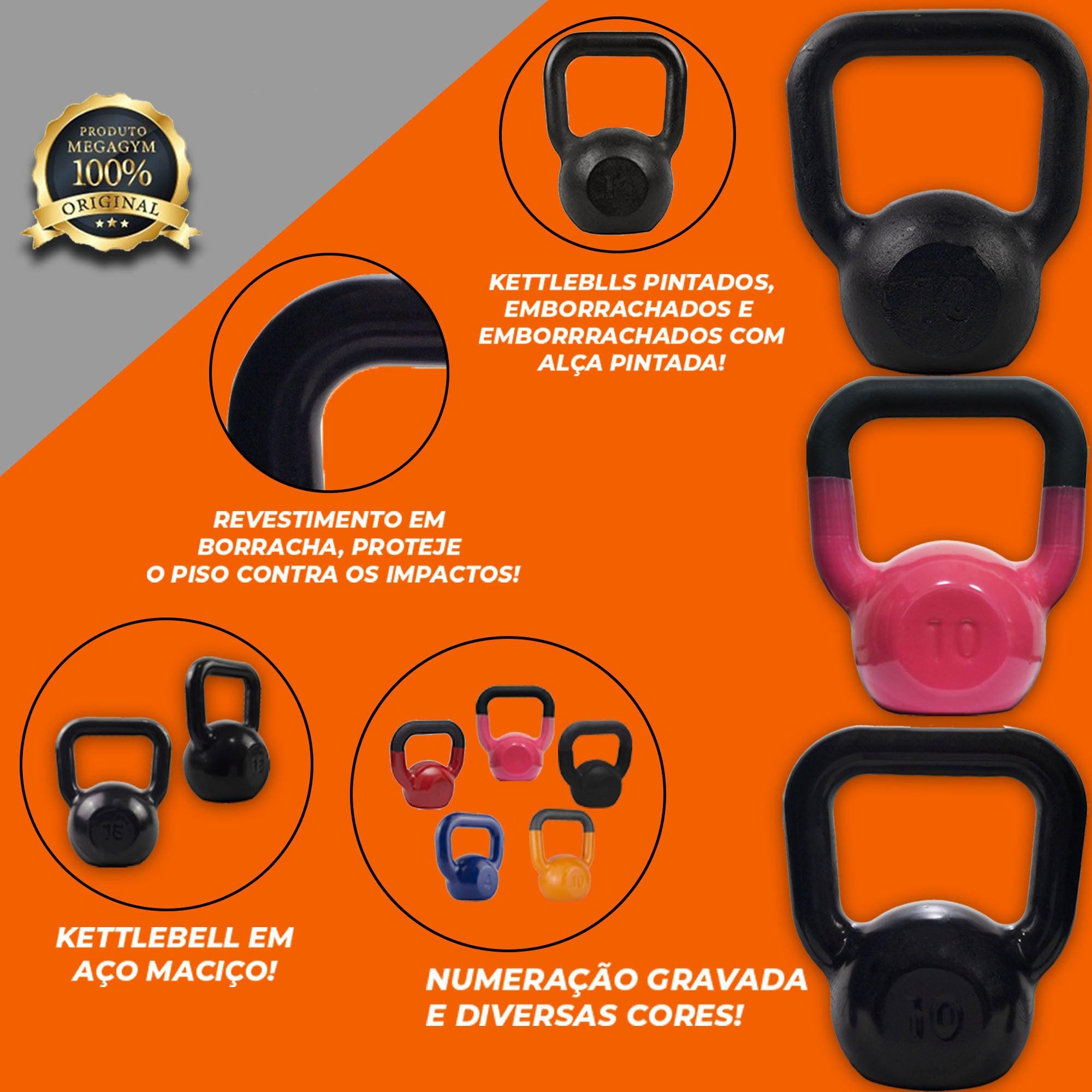 Kettlebell Emborrachado - Imagem 4