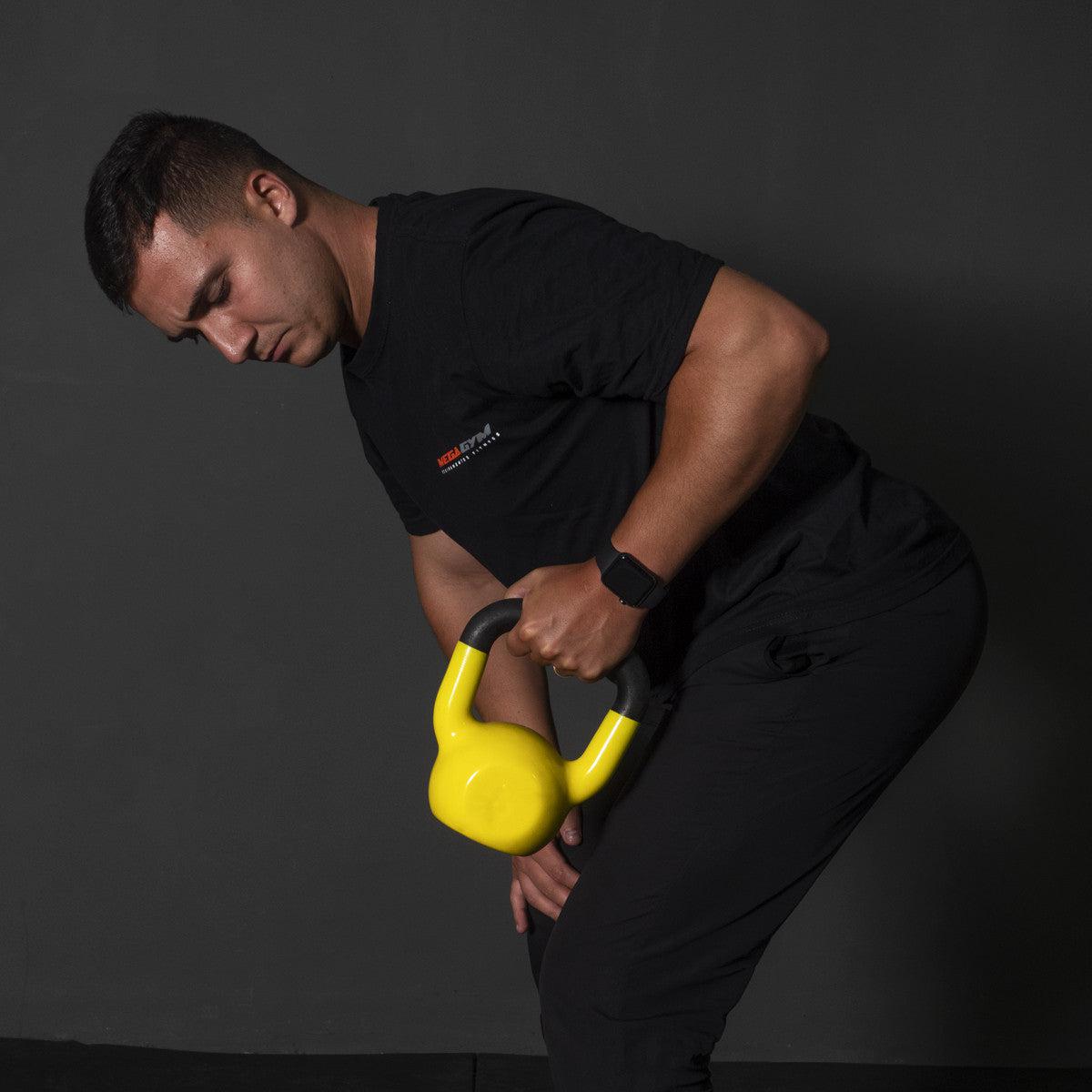 Kettlebell Emborrachado Com Alça Pintada - Imagem 5