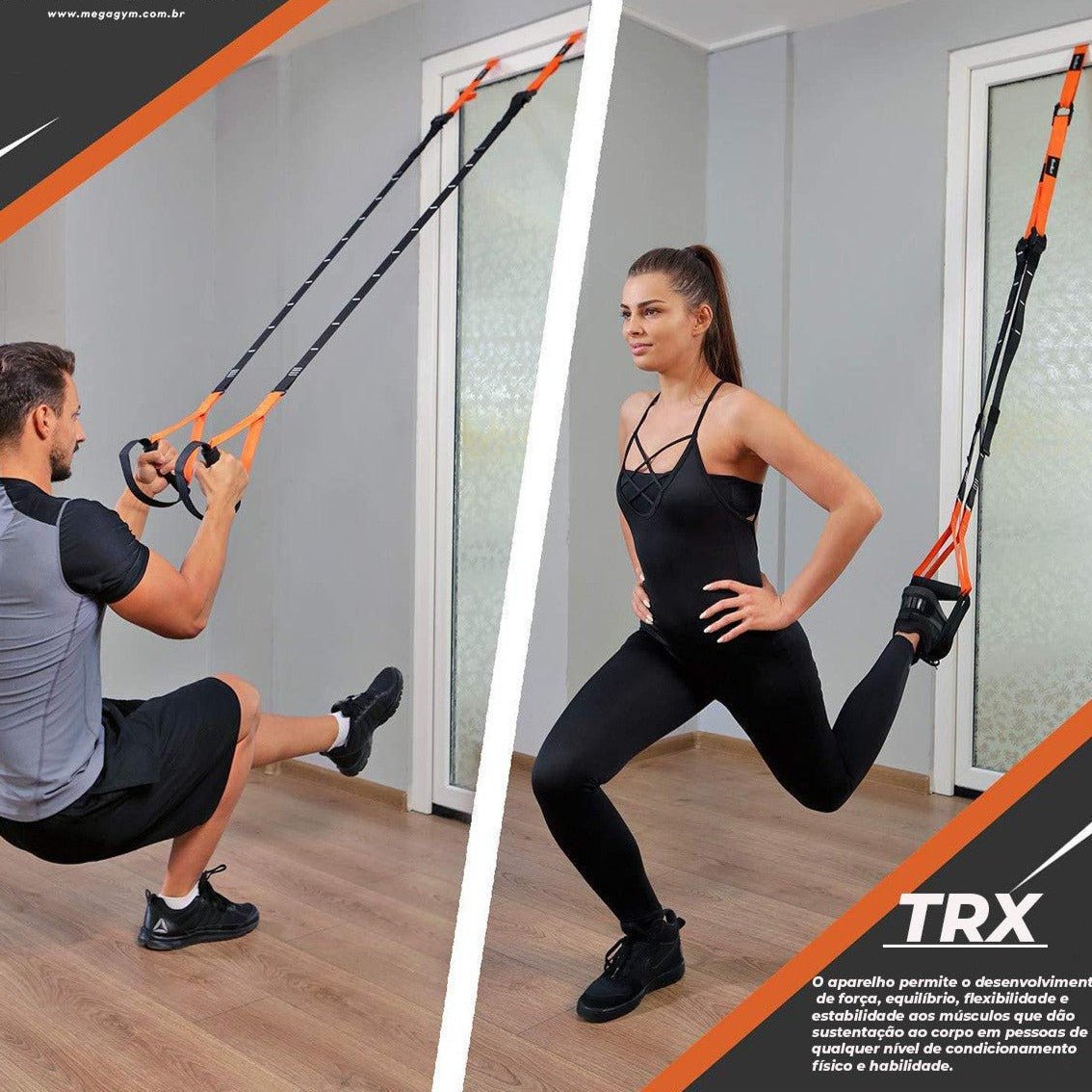Kit Fita de Suspensão TRX Com Suporte de Teto - Imagem 2