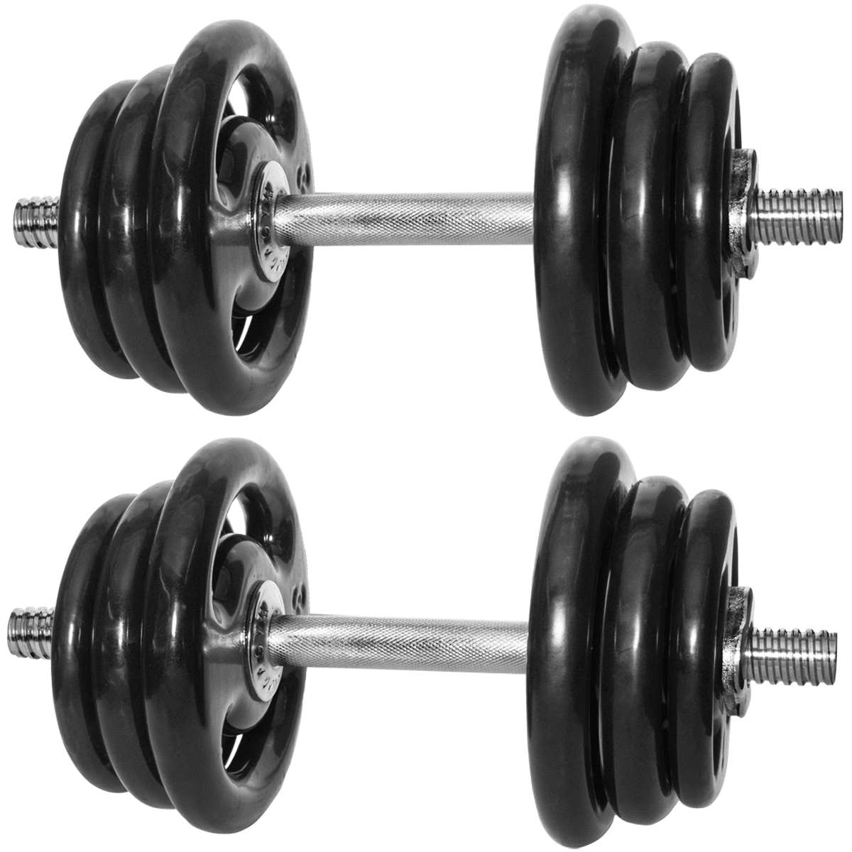 Kit Par Halteres De Academia Rosqueáveis E Anilhas - Imagem 1