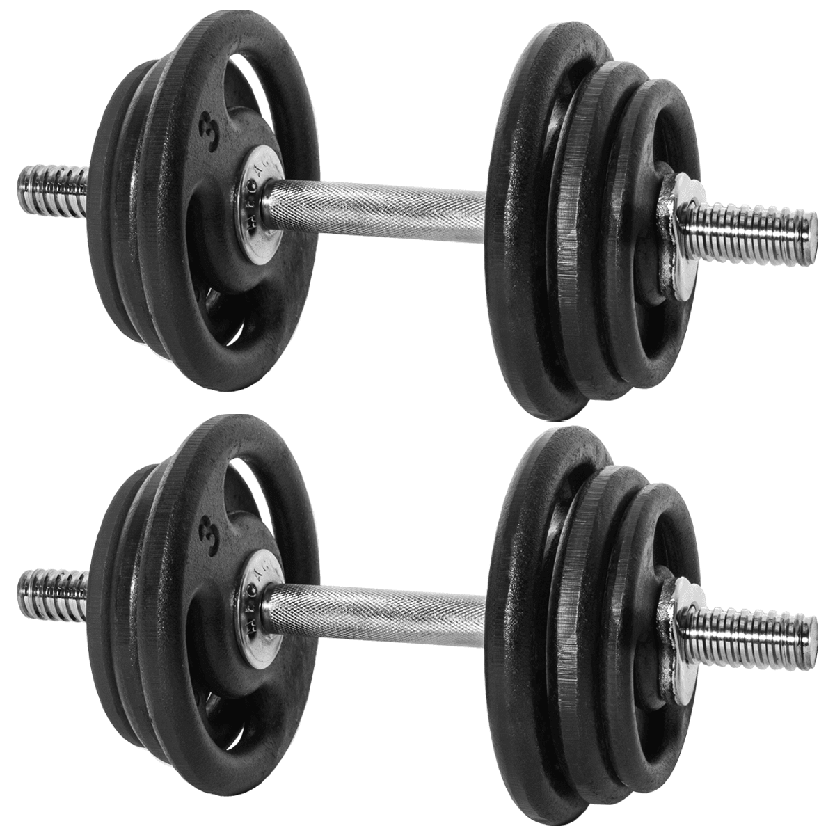 Kit Par Halteres De Academia Rosqueáveis E Anilhas - Imagem 7