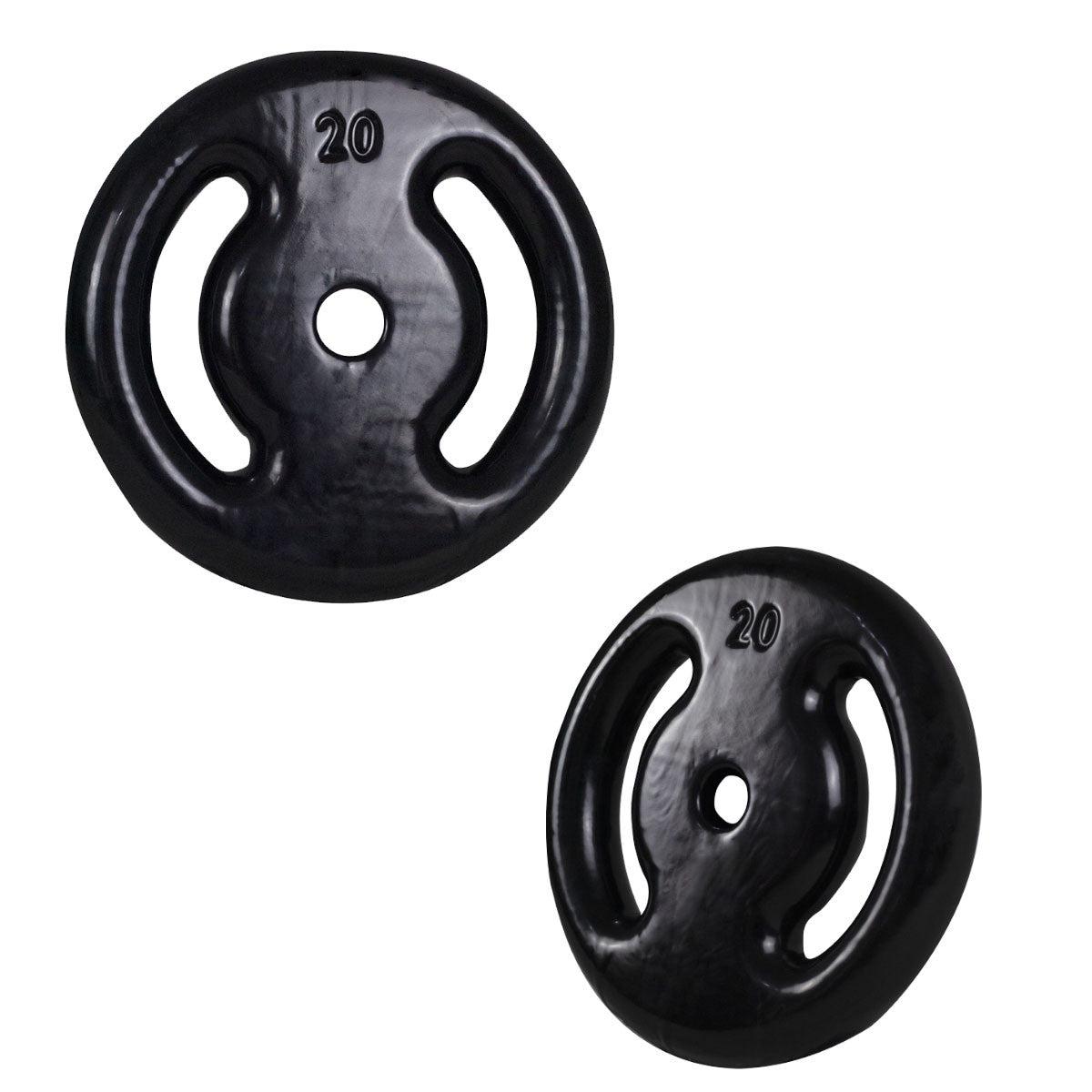 Kit Musculação Com Barra Maciça 1,80M + 60kg Anilhas Emborrachadas - Imagem 7