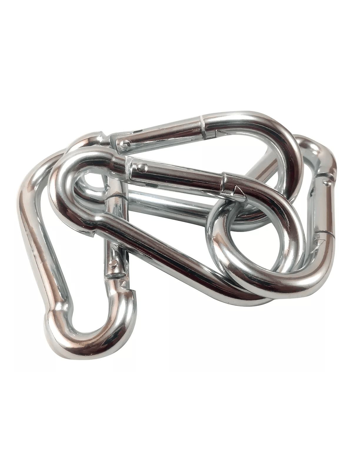 Mosquetão Com Trava Por Pressão Cromado - Imagem 2