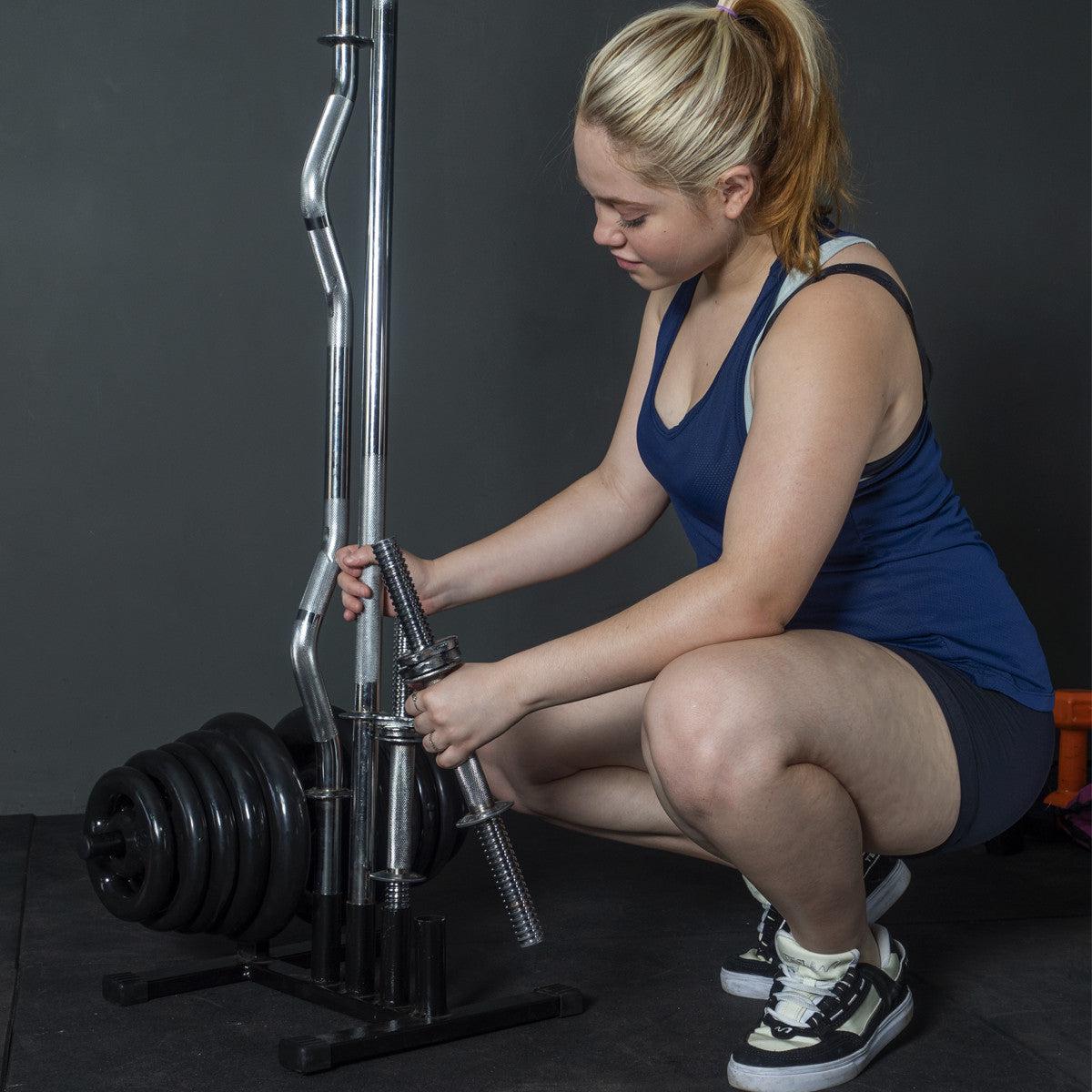 Kit Barras De Musculação + 40Kg De Anilhas + Suportes - Imagem 10