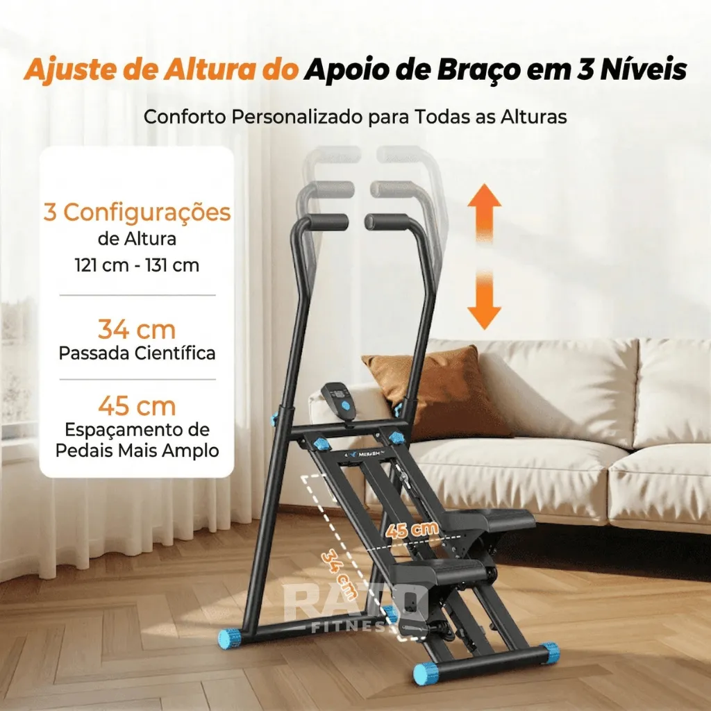 Simulador de Escada Vertical Dobrável Compacto 2 em 1 - Preto - Imagem 7